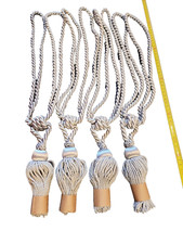 2 x Vorhanghalter Raffhalter Gardinenhalter Gardinenschmuck Quaste mit Kordel