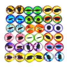 Glas Drachenaugen Cabochons 8mm 100 Stück Puppenauge Monsterauge DIY