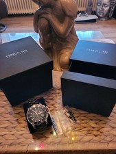 CERRUTI 1881 Herren Armbanduhr CRA078Z221H Datum Stoppuhr Box Keramik Stainless