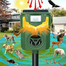 Solar Tiervertreiber Ultraschall Abwehr Marder Katzen Hunde Abwehr Schreck 8M