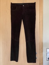 orig ARMA Lederhose Gr. 36 Velourleder dunkelbraun