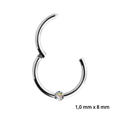 PIERCING CLICKER, 585 + 750 echtes GOLD, echte DIAMANTEN + PERLEN, für NASE OHR