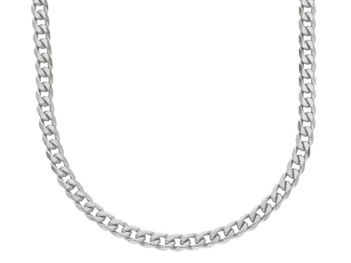 18k weißgoldkette cuban - 18k,