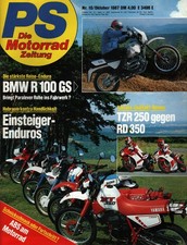 Zeitschrift PS Motorrad #10 von 1987 BMW R 100 GS TZR 250 RD 350 Enduros