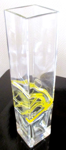 Glas blockvase murano gelbe - glas,