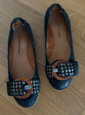 AirStep Damen Gr. 38 Veloursleder schwarz Ballerina