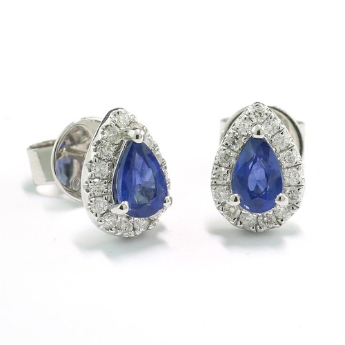 Saphir brillant ohrringe - brillant,