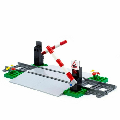 Lego city zug - city, bahnübergang