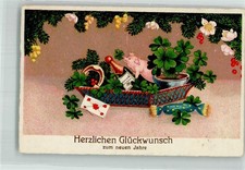 39881230 - Neujahr Gluecksbringer Hufeisen Tischfeuerwerk Schwein 1938