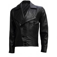 Herren Schwarz Echt Leder