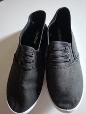 DooDogs Sneaker Damen Schwarz Gr. 40 Casual Schnürschuhe Textil Logo