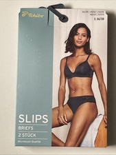 Damen 2 Slips Blau Gr. S 36/38