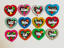 Kleiner Filz-Lebkuchenherz Anstecker m. Wunschtext | Oktoberfest JGA Deko Kinder