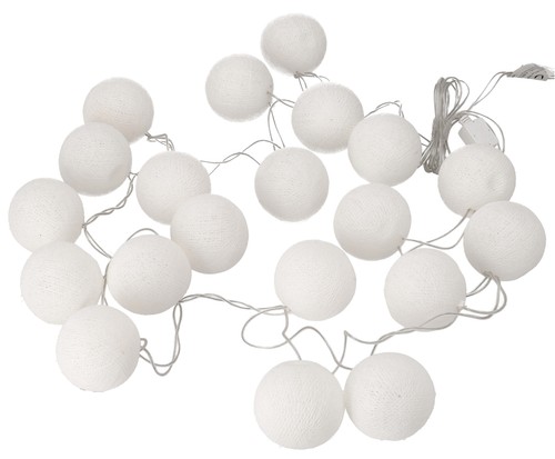 Stoff ball lichterkette er - stoff, 20`er