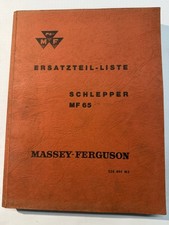 MASSEY-FERGUSON MF 65 Schlepper Ersatzteilliste  Original 1962