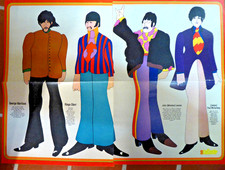 Poster The Beatles Zeichen Figuren aus Stafette 1960er Jahre 52 cm x 38 cm