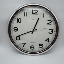Atlanta Wanduhr Bürouhr Quartzuhr Ø36cm Uhrmachernachlass # 399