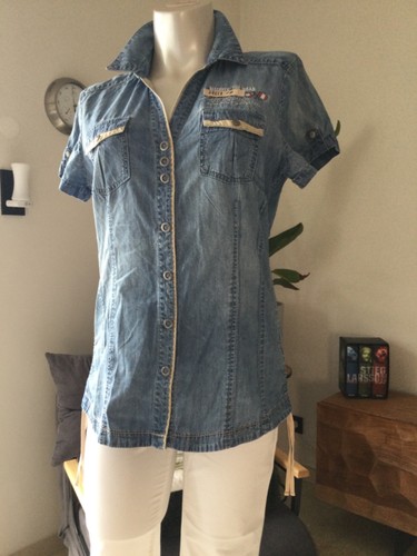 Jeansbluse von soccx 40 - jeansbluse,