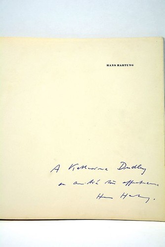 Hans hartung mit widmung - mit,