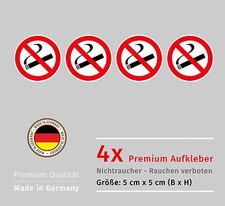 Aufkleber Rauchen verboten Rauch-Verbot Hinweis Schild 7 Jahre UV-Beständigkeit
