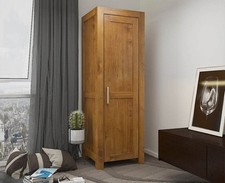 NATURA Kleiderschrank 1-Türig mit Regale Massivholz