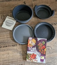 Tupperware Dampfgarer „Micro Gourmet“ + Kochbuch Grau
