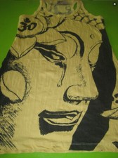 Gelbes Buddha Tanktop/Minikleid, Goa Collection Gr.S,M,L