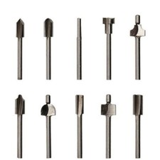10 PCS. HSS Fräser-Set Holzfräse CNC Fräsen Oberfräse für Dremel, Proxxon etc.