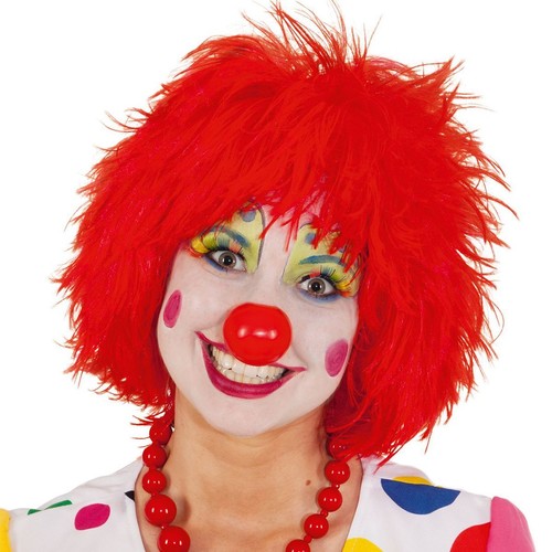 Perücke clown rot - perücke,