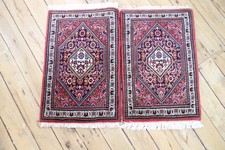 Paar Handgeknüpfter Orientteppich Bidjar Auto Fußmatten 60 X 40 CM  Neu Top