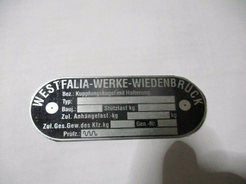 Typenschild ahk kupplung - typenschild,