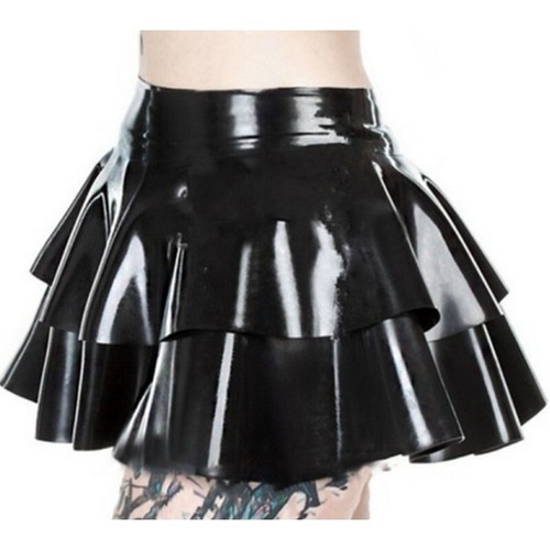 Pure latex rubber black skirt - rubber,