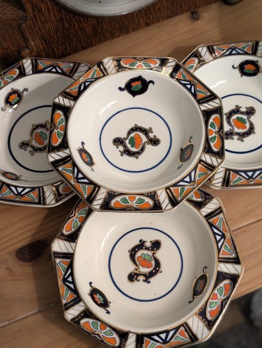 4er set art deco achteckige - 4er,
