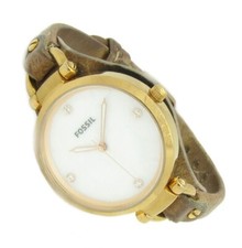 Fossil Georgia Damen Armbanduhr Gold Perlmutt Kristall ES-3151 5ATM Bat neu S267