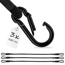3x Spanngummi mit Karabiner