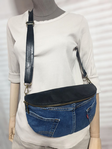 Stylische echtleder jeans - echtleder,