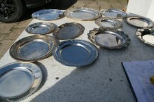 12 Platzteller Chrom stilvolle Durchbruchmuster 16 cm bis 25 cm