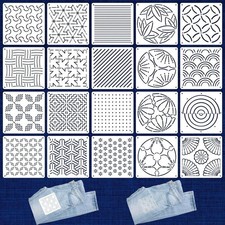 20 Stück Sashiko Stencil Set