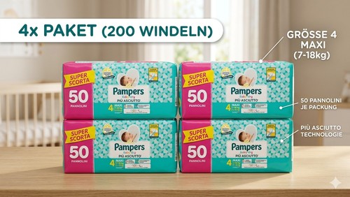 200 pampers baby dry - pampers, 4