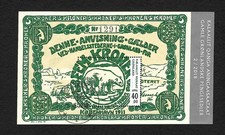 Grönland: Alte Geldscheine mit Bär im Block, gestempelt