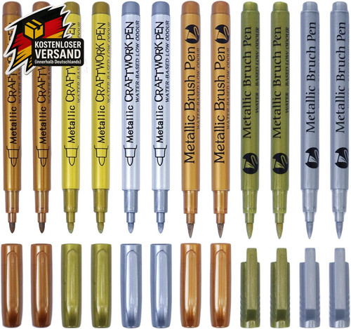 Metallic marker set 12er - metallic,