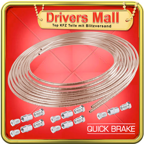 10m bremsleitung - 10m, (2x5m)