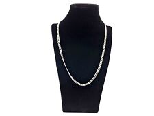 Damen Herren 925er Silber Flachpanzerkette 50 lang 20 Gramm massiv