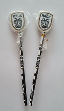 Paok Thessaloniki 2x Bleistifte mit Radiergummi Pencils Eraser  Europa League