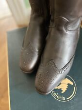 Celeris Goma wunderschöne Dressurstiefel Reitstiefel Braun Lack Gr 40 TOP Zustd