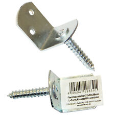 Flechtzaunhalter Zaunhalter Beschlag Winkel verzinkt L-Form 32x30x38mm 1-100 St.