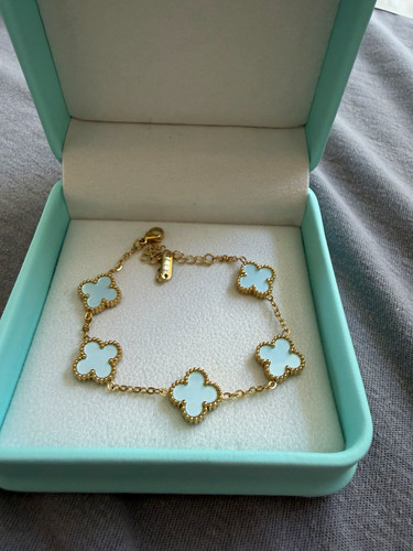 Kleeblatt armband baby - baby, blau