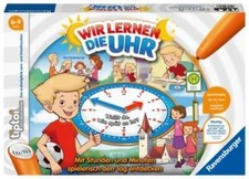 Tip Toi Ravensburger Wir lernen die Uhr Lernspiel Pappe 6-99 Jahre