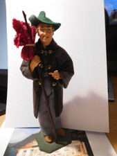 Krippenfigur Hirte 20 cm hoch  Lang sel. Erben Oberammergau bekleidet beweglich