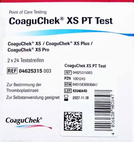 Coaguchek test - coaguchek, pt